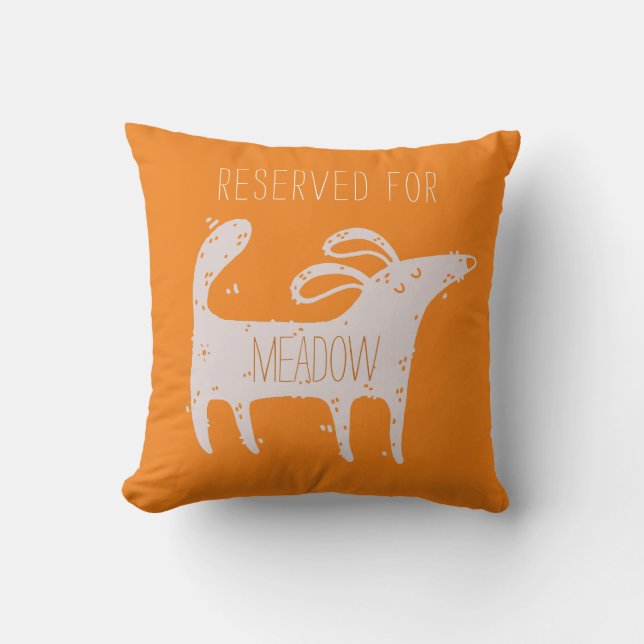 Almofada Cachorro Cachorro Personalizado Laranja (Frente)