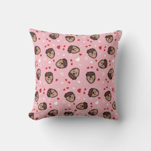 Almofada Cachorro Cachorro Rosa Vermelho
