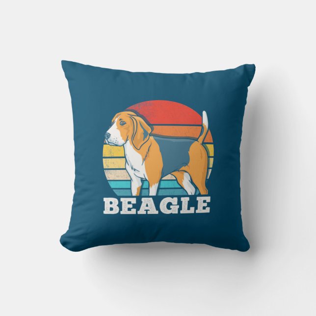 Almofada Cachorro da Beagle Retro (Frente)