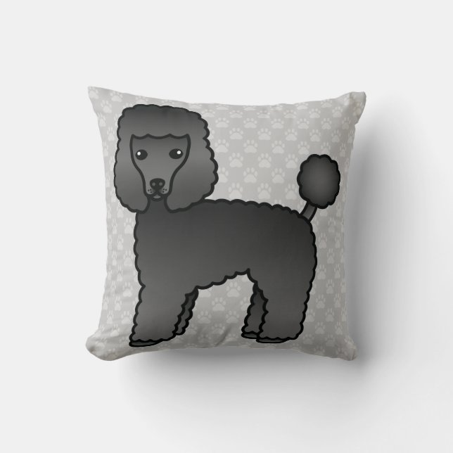 Almofada Cachorro de brinquedo adorável em cor preta (Frente)