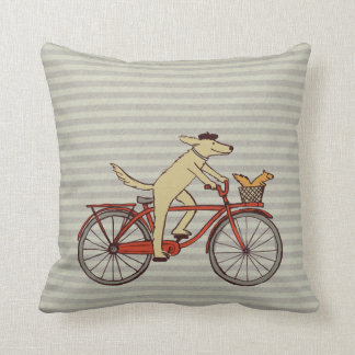 Almofada Cachorro de Ciclismo com Amigo de Esquilo - Arte A