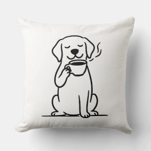 Almofada Cachorro de Conteúdo Café Humor