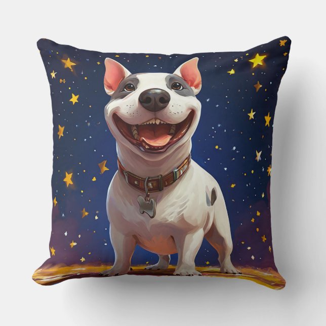 Almofada Cachorro de Desenho Animado Divertido com Cores Vi (Frente)