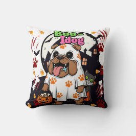 Almofada Cachorro de Halloween "Boo Idog" Ghost Spooky
