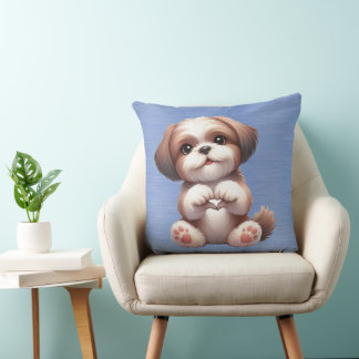 ALMOFADA CACHORRO DE LHASA APSO BRUTO E BRANCO