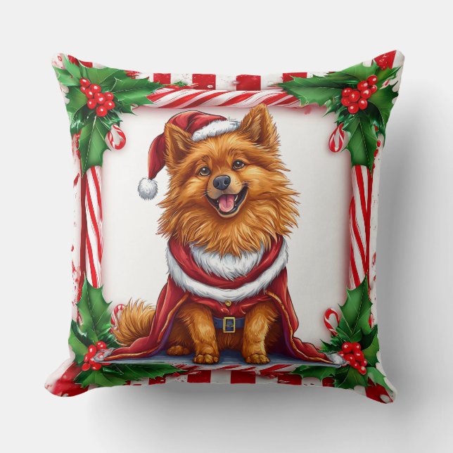 Almofada Cachorro de Natal fofo (Frente)
