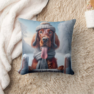 Almofada Cachorro de Setores da Irlanda do inverno