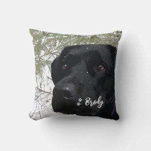 Almofada Cachorro do Retriever Labrador Preto