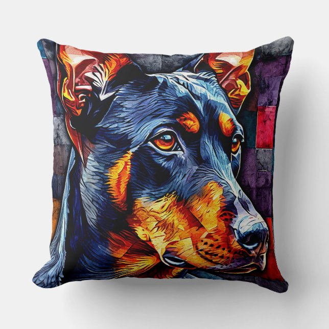 Almofada Cachorro Doberman fofo (Frente)