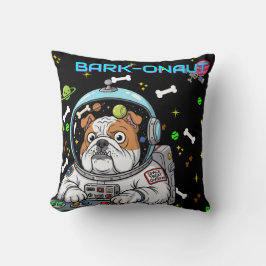 Almofada Cachorro Espacial "Barkonaut" Engraçado, Pet Lover
