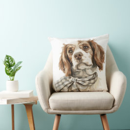 ALMOFADA CACHORRO ESPANHOL CUTO COM ESCASCO VERDE