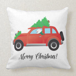 Almofada Cachorro esquimó americano dirigindo um carro - Ár