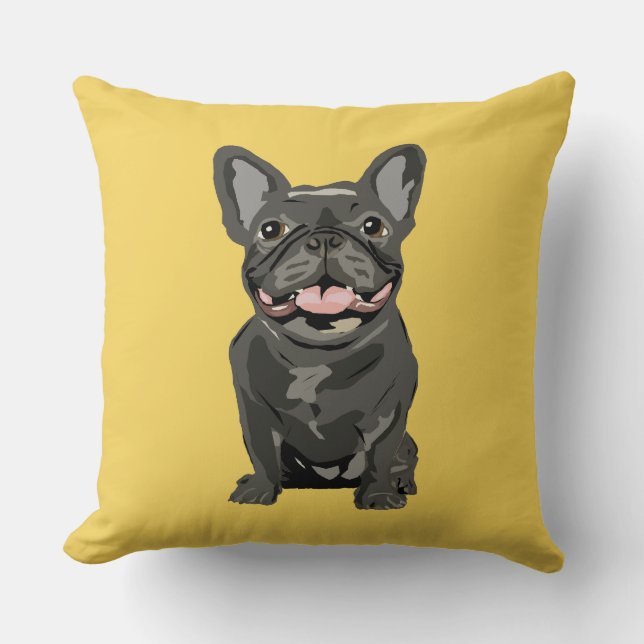 Almofada Cachorro fofo, bulldog francês (Frente)