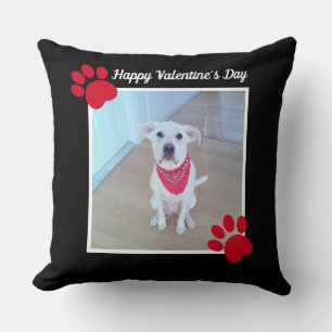 Almofada Cachorro Fofo Feliz Dia dos Namorados Patas Vermel