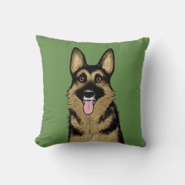 Almofada Cachorro German shepherd preto e bronzeado | Pet A