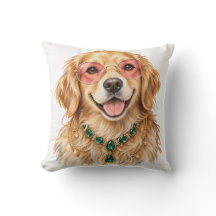 Cachorro Golden Retriever em Aquarela | Arte para