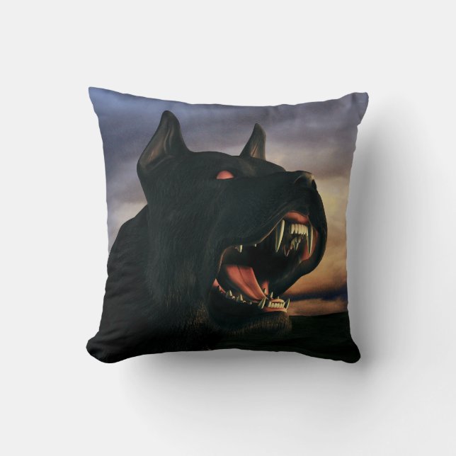 Almofada Cachorro grande e preto (Frente)