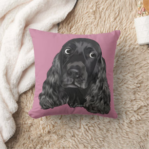 Almofada Cachorro Negro-Cachorro Espanhol