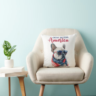 Almofada Cachorro Patriota - Bulldog Francês