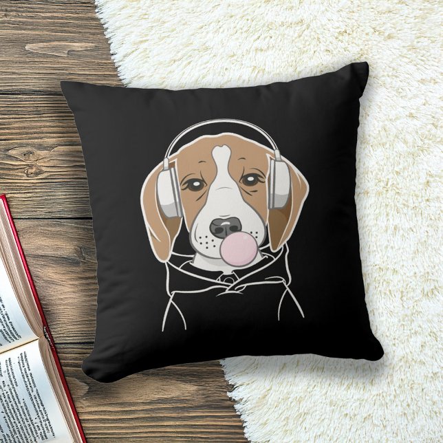 Almofada Cachorro Relaxando com Chiclete Fofo Beagle Engraç (Criador carregado)