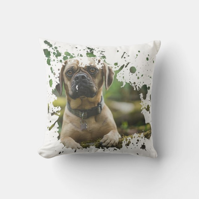 Almofada Cachorro Trabalho de arte (Frente)