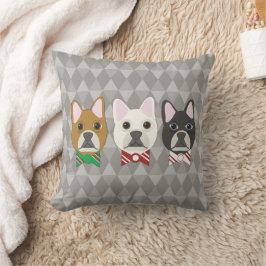 Almofada Cachorros de Férias Diamante Cinza