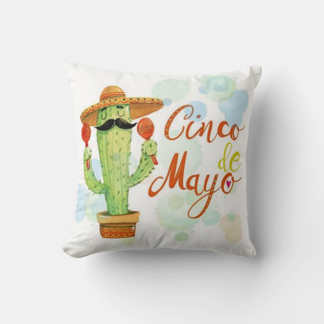 Almofada Cacto Cinco De Mayo (Frente)