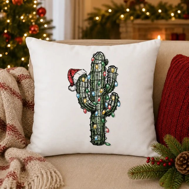 Almofada Cacto de Natal com Luzes  (Criador carregado)