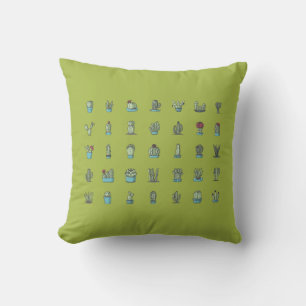 Almofada Cactos e travesseiro decorativo dos Succulents
