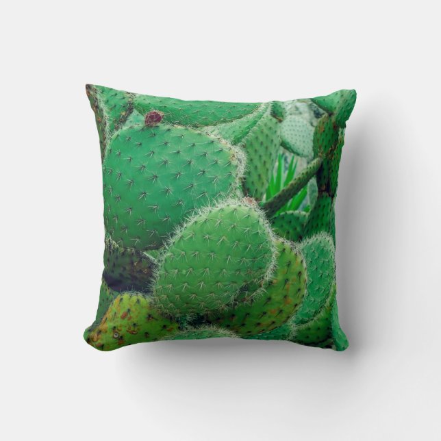 Almofada Cactus, cacto de pera picante, espinhos de cacto,  (Frente)