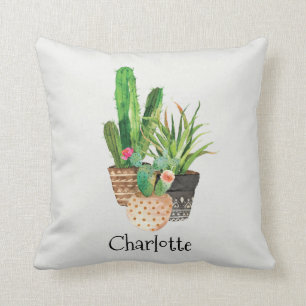 Almofada Cactus e Suculentos no Pote