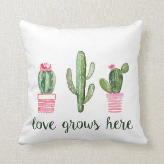 Almofada Cactus Love Cresce Aqui Cactos Travesseiro Decorat