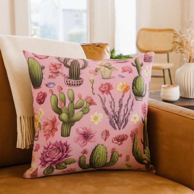 Almofada Cactus Rosa (Criador carregado)