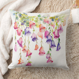 ALMOFADA CADEIA DE FLORES COLORIDAS DE ÁGUA BONITO