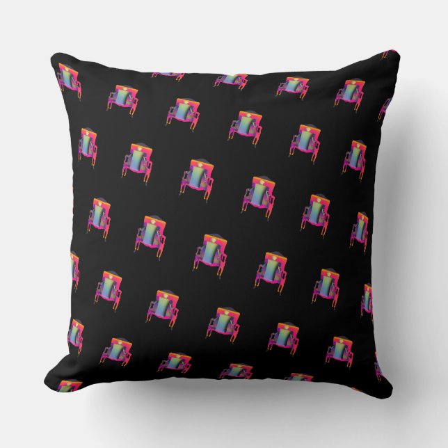 Almofada Cadeira Abstrata Decorativa com Design Diagonal (Frente)