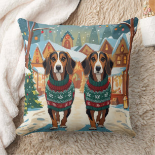Almofada Cães Afghan Hound Natal Neve Férias