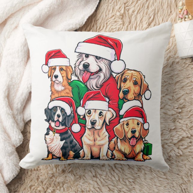 Almofada Cães de Natal bonitos (Cobertor)