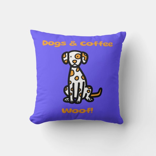 Almofada Cães e Café Auê! (Frente)
