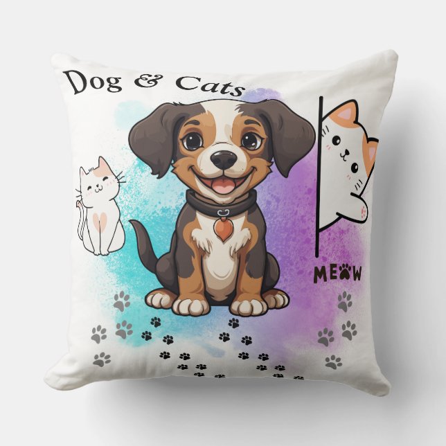 Almofada Cães e gatos (Frente)