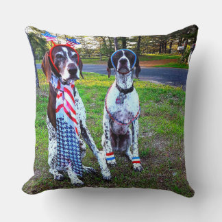 Almofada Cães Patrióticos e Travesseiro decorativo Firework