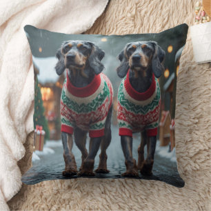 Almofada Cães Wired Haired Pointing Griffon Natal Neve 