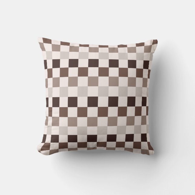 Almofada Cafe Au Lait checkerboard pattern (Frente)