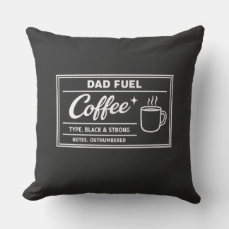 Almofada Café Combustível do Papai – Preto e Forte Dia dos