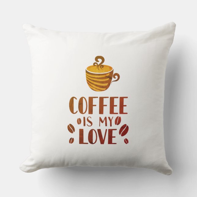 Almofada Café é minha língua de amor (Frente)