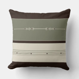 Almofada Café e Oliva