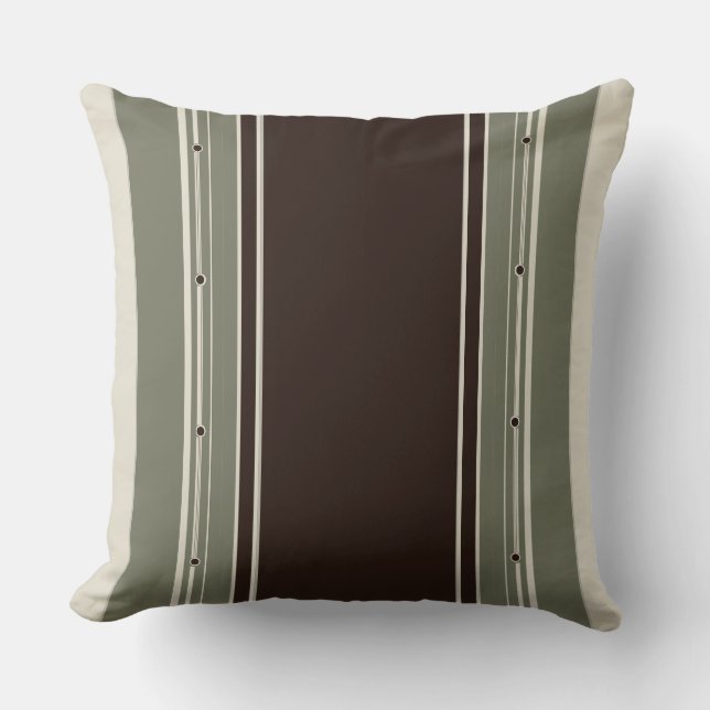 Almofada Café e Oliva (Frente)