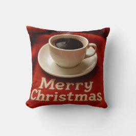 Almofada Café Em um Cobertor Alegre de Natal