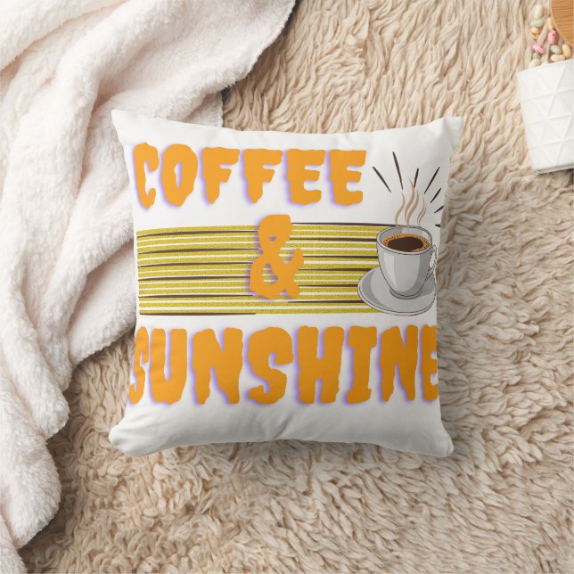 Almofada Café & Luz Solar – Vibrações Positivas da Manhã (Cobertor)