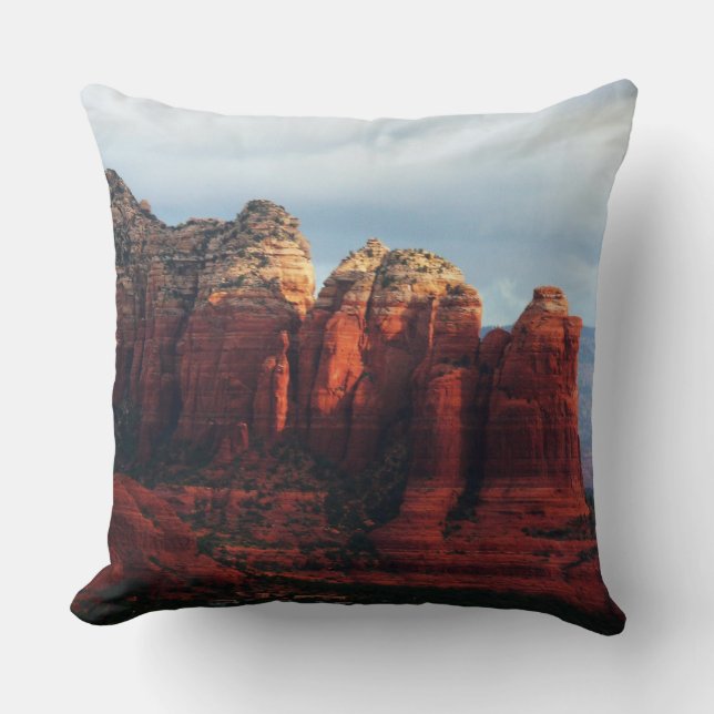 Almofada Café Pot Rock Nublado em Sedona Arizona (Frente)