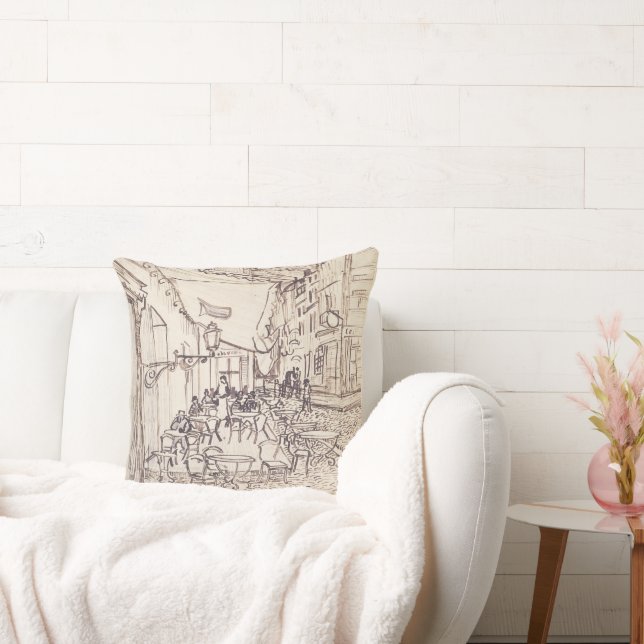 Almofada Cafe Terrace à Noite, Belas Artes, Van Gogh (Sofá)